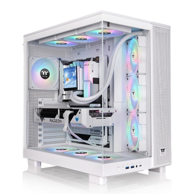 View 380 XL TG ARGB Snow Mid Tower Chassis
